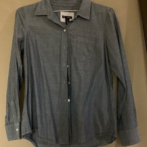 Gap Denim Button Down Small Boyfriend Fit